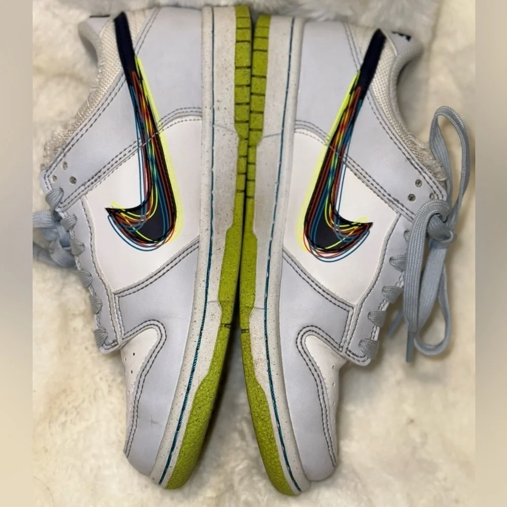 Nike Dunk Low 3D Swoosh Grey (GS) Size 4Y